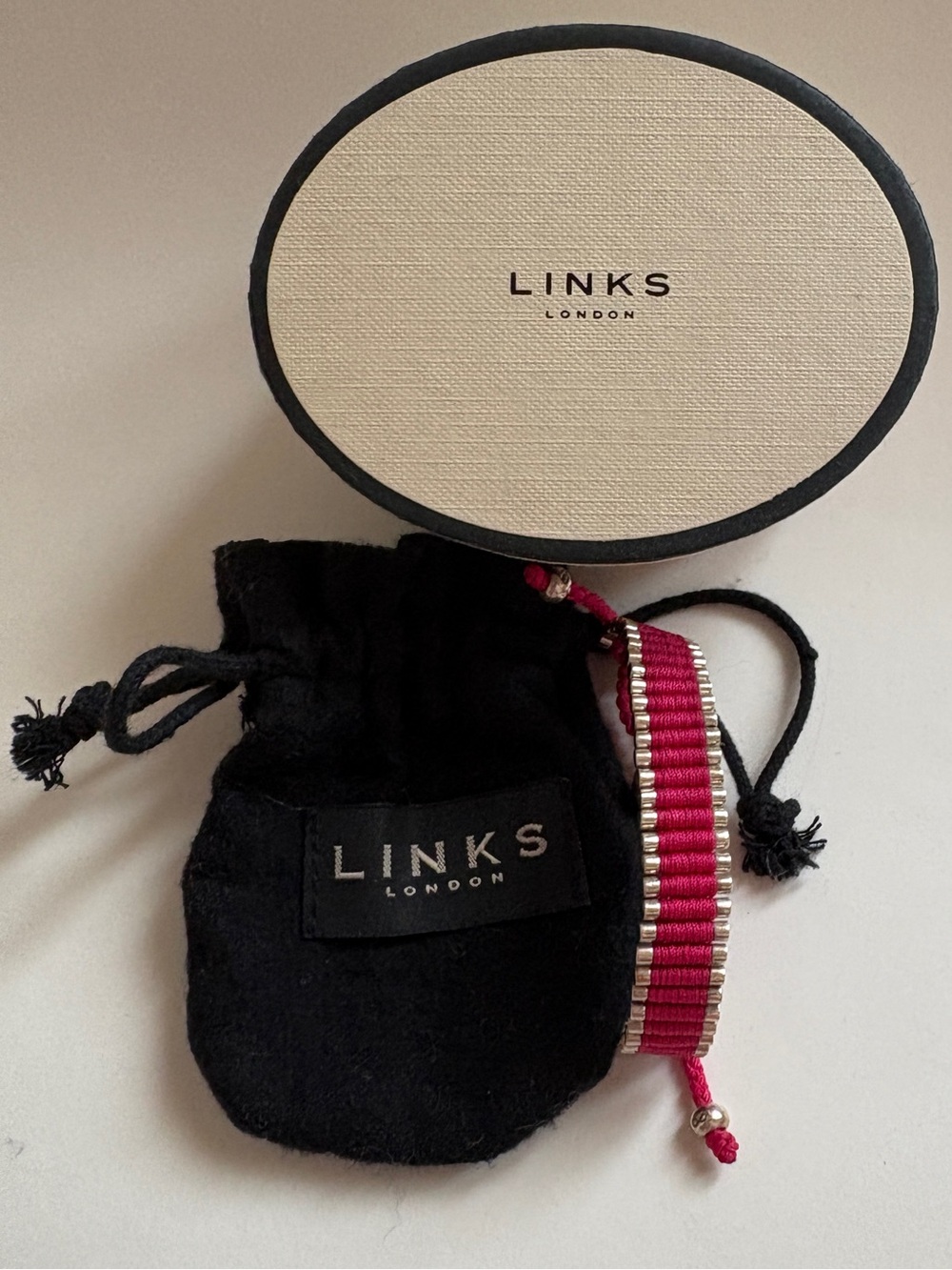 Links of London Fuchsia Friendship Bracelet